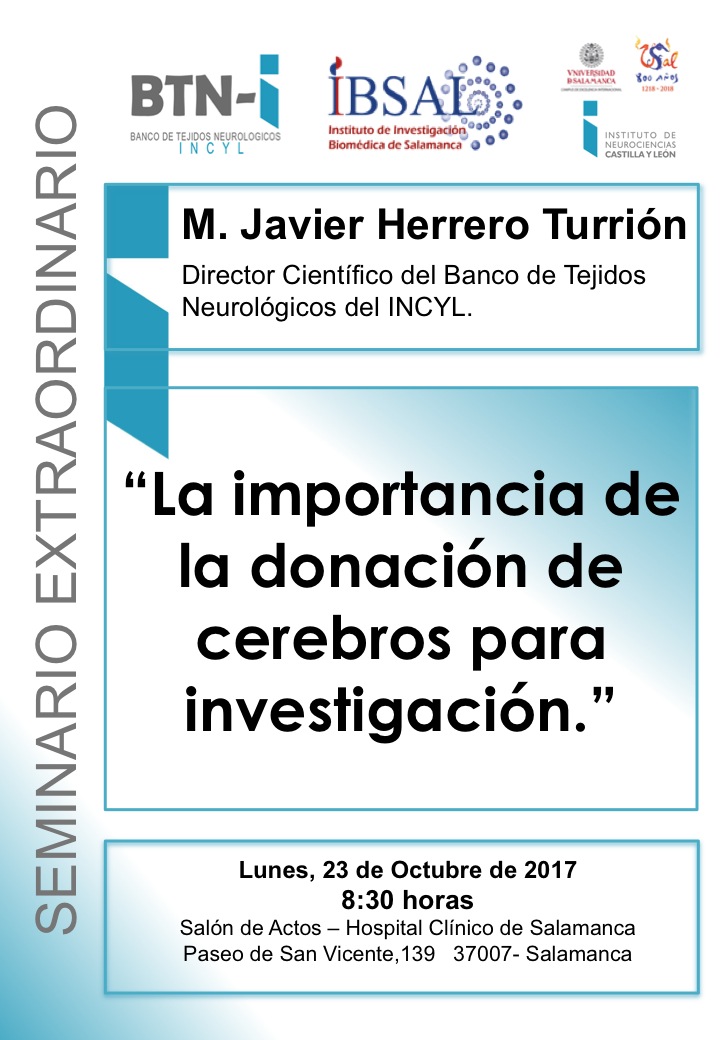 Seminario Extraordinario: M. Javier Herrero Turrión, 23 de octubre