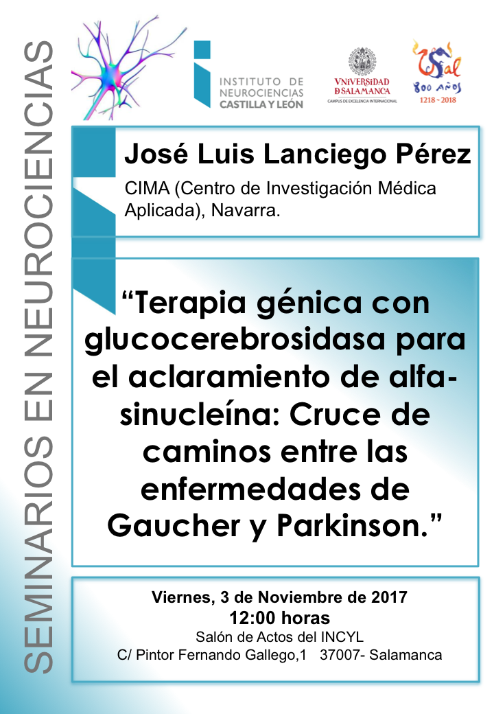 Seminarios Neurociencias 2017: José Luis Lanciego Pérez, 3 de noviembre