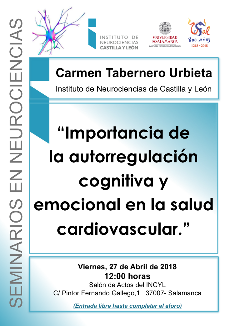 Seminarios Neurociencias 2018: Carmen Tabernero Urbieta, 27 de abril