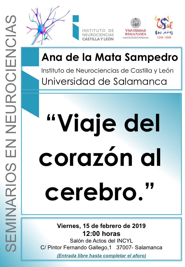 Seminarios Neurociencias 2019: Ana de la Mata Sampedro, 15 de febrero