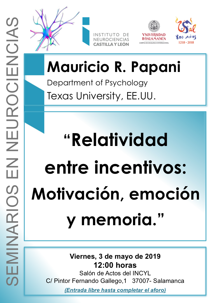 Seminarios Neurociencias 2019: Mauricio R. Papani, 3 de mayo
