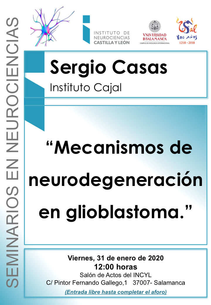 Seminarios Neurociencias 2020: Sergio Casas, 31 de enero