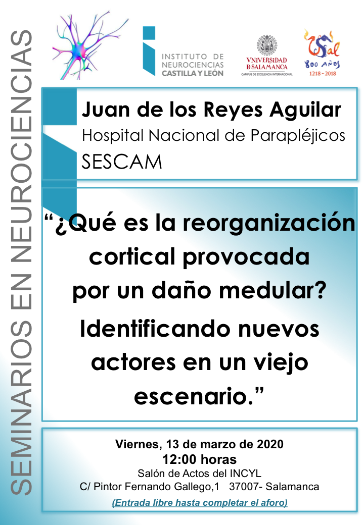 Seminarios Neurociencias 2020: Juan de los Reyes Aguilar, 13 de marzo